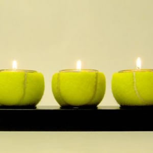 Tennis Ball Tea Light Holder