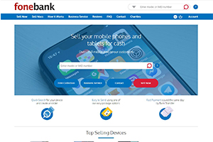 Fonebank Homepage Screenshot