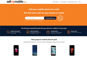 Sell My Mobile Homepage Screenshot